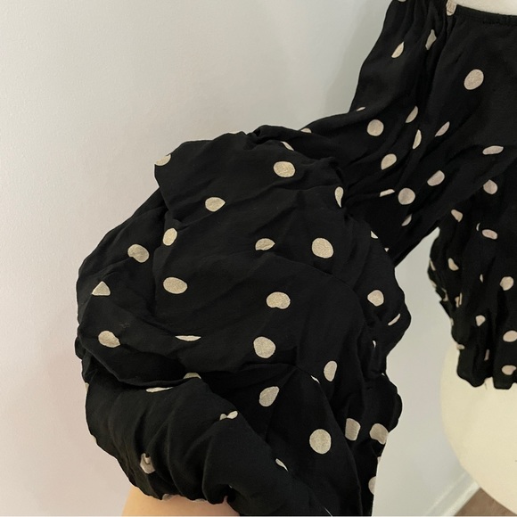 Lovers + Friends Polka Dot Off The Shoulder Blouse - Picture 5 of 5